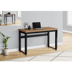 Monarch Specialties Watts 48"W Adjustable-Height Computer Desk, Light Reclaimed Wood/Black