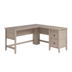 Sauder® East Adara 60"W L-Desk With File Drawer And Storage Drawers, Cascade Oak