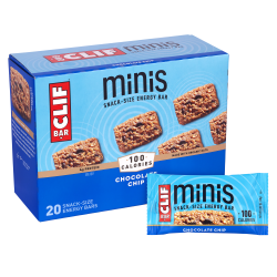 Clif Chocolate Chip Minis, 0.99 Oz, Pack Of 20 Minis