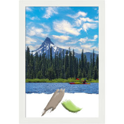Amanti Art Picture Frame, 27" x 39", Matted For 24" x 36", Vanity White Narrow