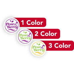 1, 2 Or 3 Color Custom Printed Labels And Stickers, Round/Circle, 1/2", Box Of 250