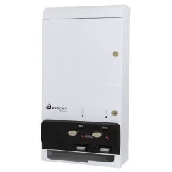 Hospeco EvoGen EV-1 Metal Dual Pad/Tampon Dispenser, 9-1/8"H x 16-7/16"W, White