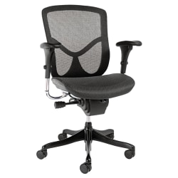 Alera Ergo EQ EQA42ME10B Multifunction Mid-Back Chair - Black Seat Color - Mesh Seat Material - Mesh Back Material - 5-star Base