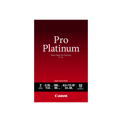 Canon Pro Platinum Photo Paper, 13" x 19", 98 (U.S.) Brightness, 80 Lb, White, Pack Of 10 Sheets