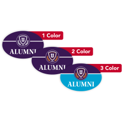 1, 2 Or 3 Color Custom Printed Labels And Stickers, Oval, 2" x 3", Box Of 250
