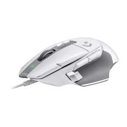Logitech G502 X Wired Gaming Mouse - LIGHTFORCE hybrid optical-mechanical primary switches, HERO 25K gaming sensor, compatible with PC - macOS/Windows - White - Mouse - optical - wired - USB - white