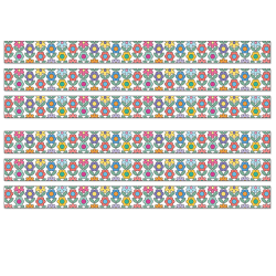 Carson Dellosa Education Straight Borders, 3" x 36", Happily Ever Elementary Retro Remix Flowers, 36 Feet Per Pack, Set Of 6 Packs