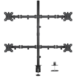 Mount-It! MI-2754 Quad Monitor Mount, 34-3/4"H x 30"W x 3"D, Black
