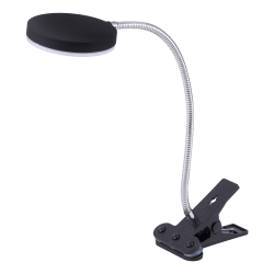 Bostitch® Metal Gooseneck Clamp-On LED Desk Lamp, 13-9/16"H, Black