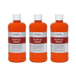 Handy Art Acrylic Paints, 16 Oz, Chrome Orange, Pack Of 3 Paints