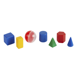 Office Depot® Brand 1" Geometric Solids, Assorted Colors, Pre-K, Set Of 40 Pieces