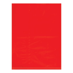Partners Brand 2 Mil Colored Flat Poly Bags, 9" x 12", Red, Case Of 1000