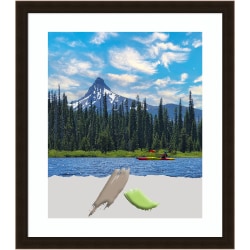 Amanti Art Wood Picture Frame, Opening Size 20" x 24", Matted To 16" x 20", 22" x 26", Espresso Brown