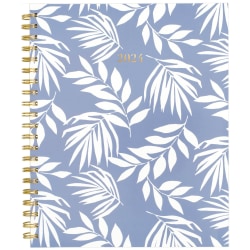 2024 Cambridge® Elena Weekly/Monthly Planner, 8-1/2" x 11", Blue Floral, January To December 2024 , 1680-905