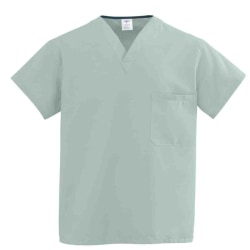 Medline ComfortEase™ Unisex 1-Pocket Reversible Scrub Top, Medium, Seaspray