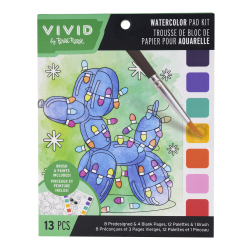 Vivid by Brea Reese Watercolor Dot Pad Kit, Balloon Dog, 6" x 8", Total Qty 1