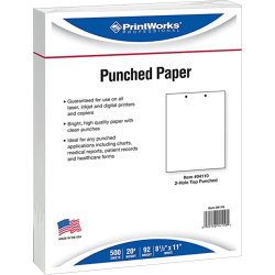Paris Printworks Professional Specialty Paper, Letter Size (8-1/2" x 11"), 92 Brightness, 20 Lb, White, 500 Sheets Per Ream, Case Of 5 Reams