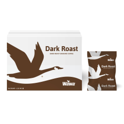 WaWa Single-Serve Coffee Packets, Dark Roast, Carton Of 36