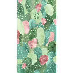2025 Willow Creek Press 2-Year Monthly Checkbook/Calendar, 3-1/2" x 6-1/2", Cactus, January 2025 To December 2026, 48665