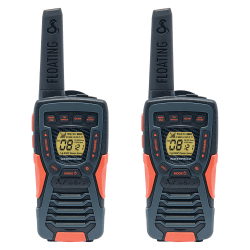 Cobra® Floating Waterproof 37-Mile-Range 2-Way Radios, Black & Orange, 2-Pack, ACXT1035R FLT
