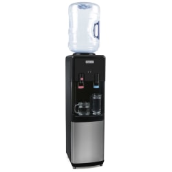 Igloo Hot/Cold Top-Load Water Dispenser, 36-9/16"H x 11-1/16"W x 11-7/16"D, Black