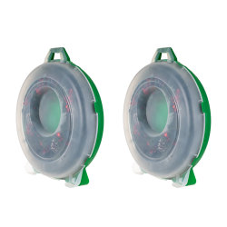 IRIS Wreath Storage Containers with Latches and Handles, 24", Clear/Green, Total Qty 2