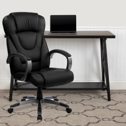Flash Furniture Ergonomic LeatherSoft High-Back Executive Office Chair, Black, BT9069BK