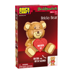 Brickcraft Bricky Bear Brick Building Kit, Set Of 354 Pieces