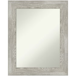 Amanti Art Non-Beveled Rectangle Framed Bathroom Wall Mirror, 30" x 24", Dove Graywash