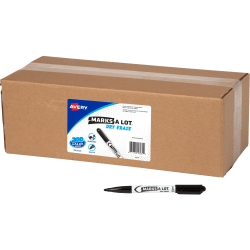 Avery® Marks A Lot Marks-A-Lot Value Pack Dry Erase Markers - Bullet Marker Point - Erasable - Black Ink - 200 / Carton