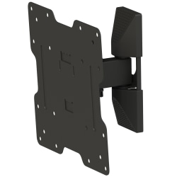 BLACK+DECKER Full-Motion Small Flat-Panel Mount For 13" To 40" TVs, 4.17"H x 8.66"W x 8.66"D, Black
