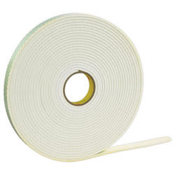 3M™ 4016 Double Sided Foam Tape, 0.5" x 36 Yd, Natural, Case Of 18