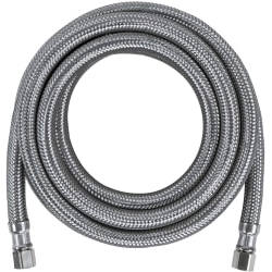 Certified Appliance Accessories Braided Stainless Steel Ice Maker Connector, 10’, Silver