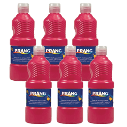 Prang Ready-To-Use Tempera Paints, 16 Oz, Magenta, Pack Of 6 Paints
