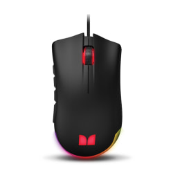 Monster Alpha 9.0 RGB Corded Gaming Mouse, Black, 2MNGM0169B0L2