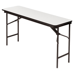 Iceberg Premium Folding Table, Rectangular, 60"W x 18"D, Gray/Charcoal