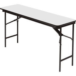 Iceberg Premium Wood Laminate Folding Table, Rectangular, 72"W x 18"D, Gray/Charcoal
