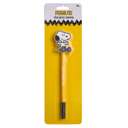 Peanuts 2D Licensed Topper Ballpoint Pen, Medium Point, 0.7 mm, Blue Ink, Quantity 1