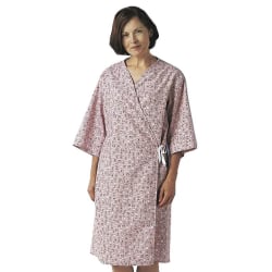 Medline Mammography Gowns, 70", Spring Bouquet, Pack Of 12