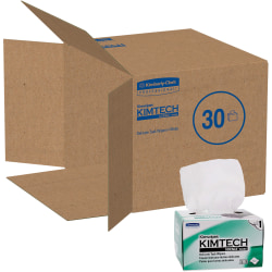 KIMTECH Kimwipes Delicate Task Wipers - 1 Ply - 4.40" x 8.40" - White - Virgin Fiber - Light Duty, Anti-static, Absorbent - For Hand - 280 Sheets Per Box - 30 / Carton