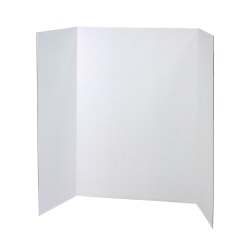 Pacon Presentation Boards, Single Wall Corrugate, 40" x 28", White, Pack Of 8 Boards