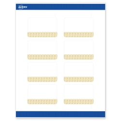 Avery® Printable Labels With Sure Feed® Technology, S00-EWV, Rectangle, 2" x 3", Matte White With Preprinted Gold Lace Trim Pattern, Pack Of 80