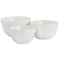 Martha Stewart Everyday 3-Piece Bowl Set, White