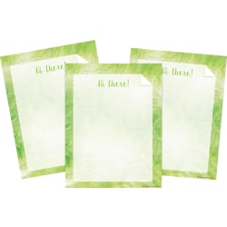 Barker Creek Designer Computer Paper, 8-1/2" x 11", Lime Tie-Dye, 50 Sheets Per Pack, Case Of 3 Packs