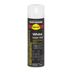 Rust-Oleum Hard Hat High Performance V2100 System Rust Preventive Enamel Spray Paint, 15 Oz, Gloss White, Case Of 6 Cans