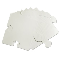 Roylco We All Fit Together Giant Puzzle Paper Sheets, 9" x 9", White, Pack Of 100 Sheets