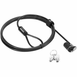 Lenovo NanoSaver Essential Cable Lock - 4.92 ft Cable - Keyed Lock - Black - Galvanized Steel, Zinc Alloy, Stainless Steel -  - 4XE1F30276