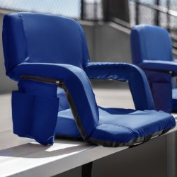 Flash Furniture Stadium Chairs, Blue, Pack Of 2 Chairs