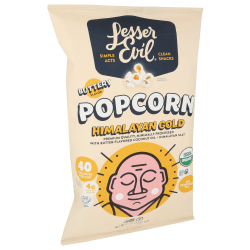 LesserEvil Organic Popcorn, Himalayan Gold Buttery, 4.6 Oz, Total Qty 12