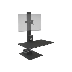 Ergotech Freedom E-Stand Single - Stand - for LCD display / keyboard - black - screen size: up to 30" - surface mountable - TAA Compliant